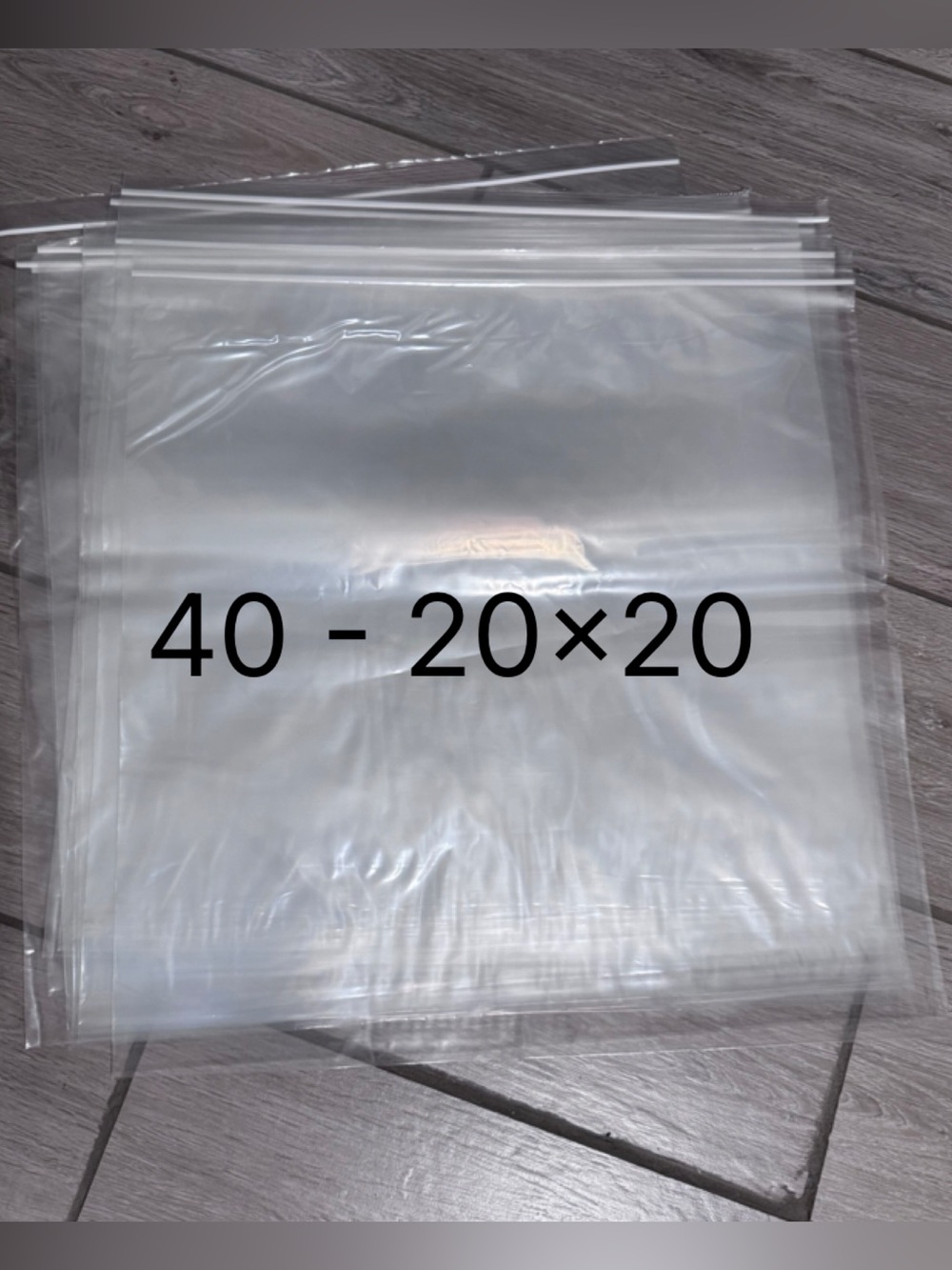 ✨ Airtight ✨40ct. 20x20 Poly Resealable Zip Plastic Bags - Clear
